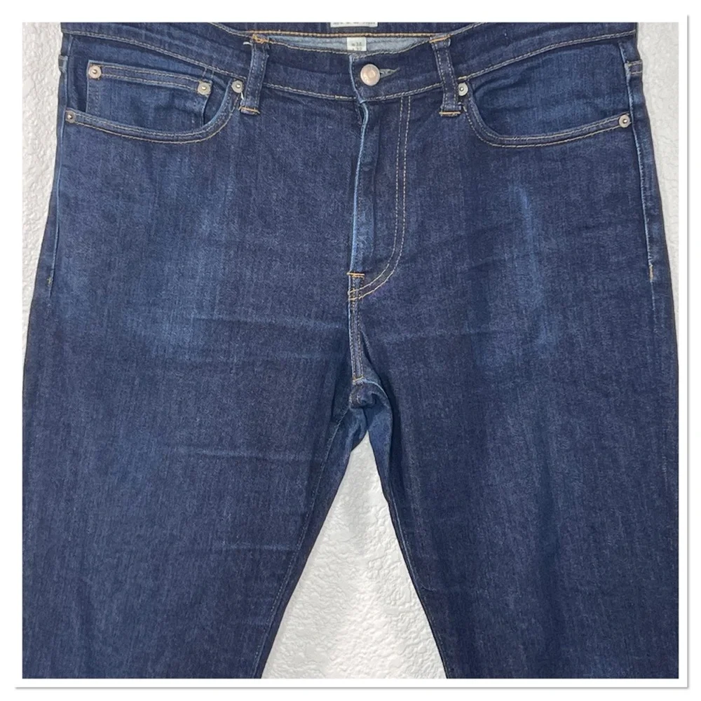 J. Crew Men's 770 Straight Cotton Blend Indigo Jeans Sz 34/32**